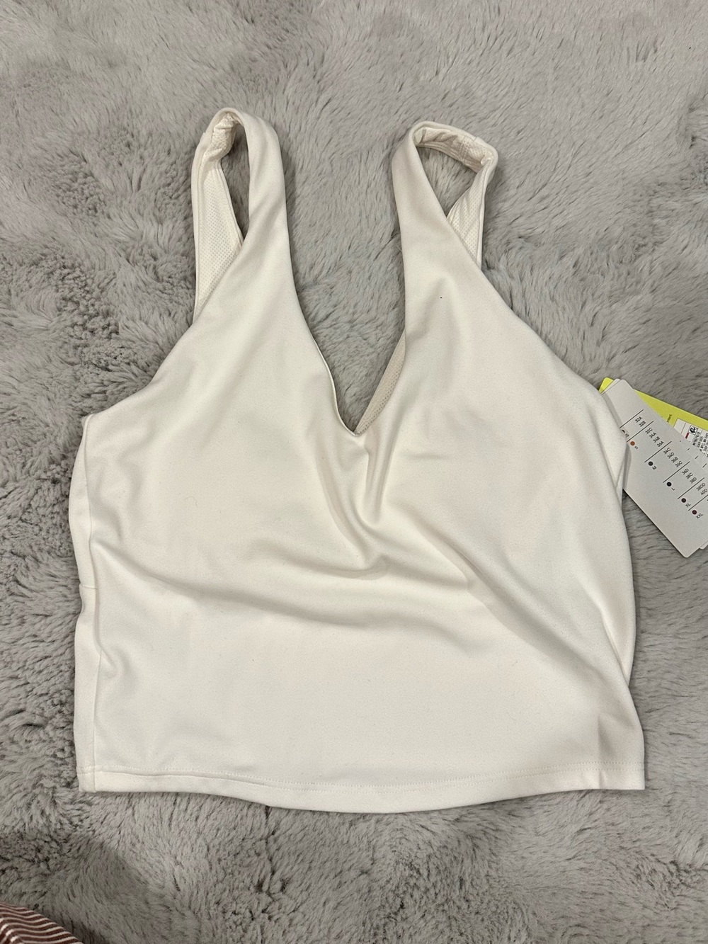 Women’s White V-Neck sports Tank Top